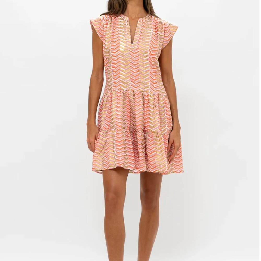 NWT - Oliphant Roll Sleeve Dress in Sonoma Orange - Size S